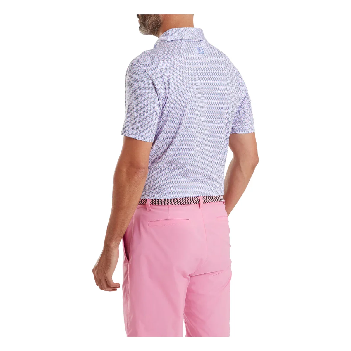 FootJoy Nautical Flag Print Lisle Golf Polo Shirt 39262 - Image 4