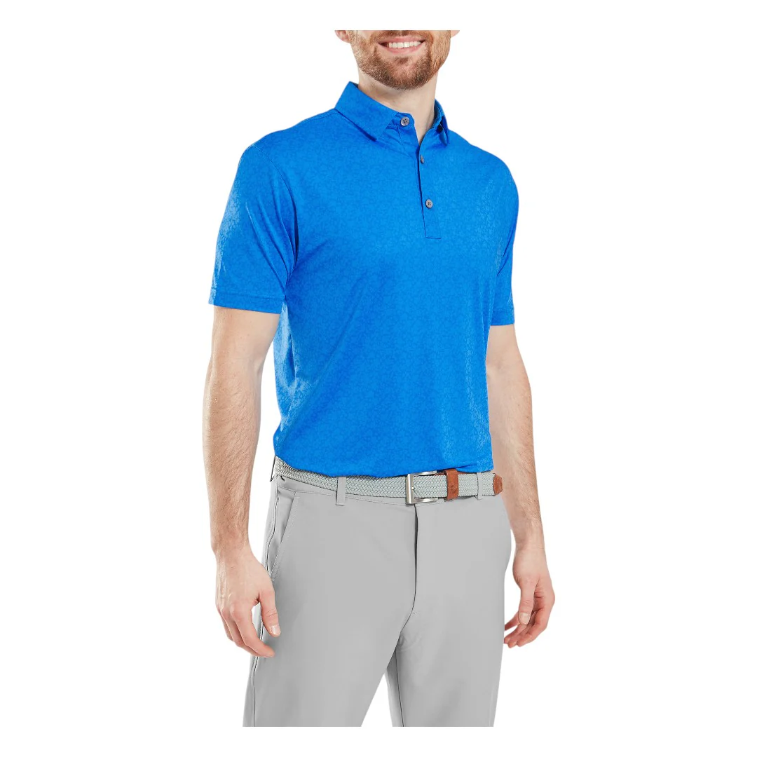 FootJoy Painted Floral Lisle Golf Polo Shirt 34129 - Image 3