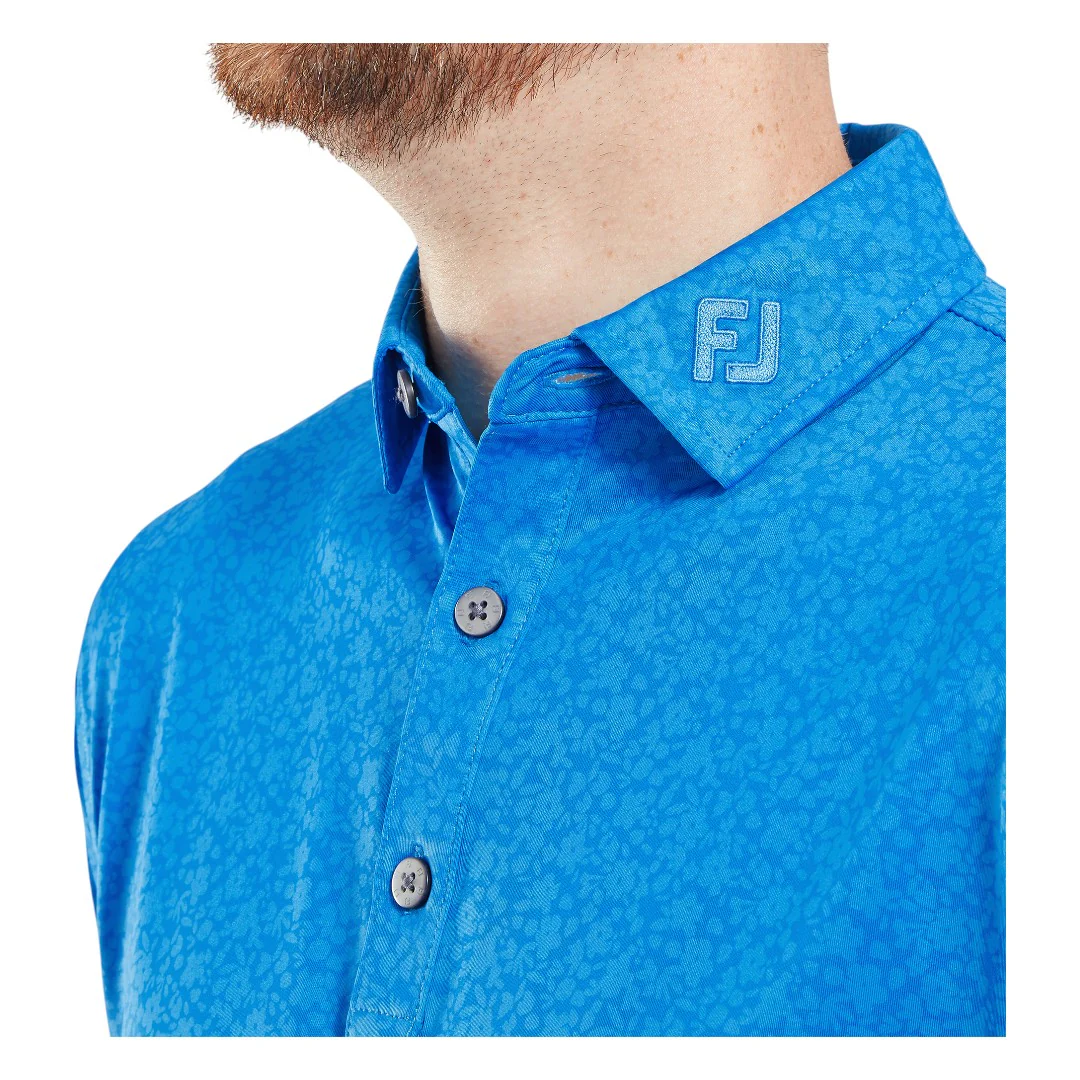 FootJoy Painted Floral Lisle Golf Polo Shirt 34129 - Image 5