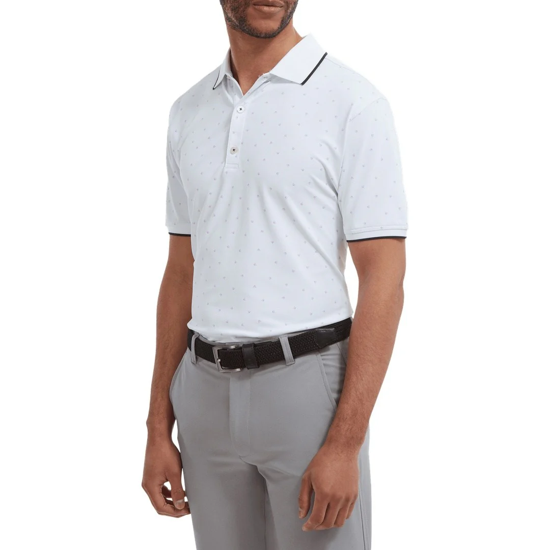 FootJoy Push Play Print Pique Golf Shirt 88393 - Image 4