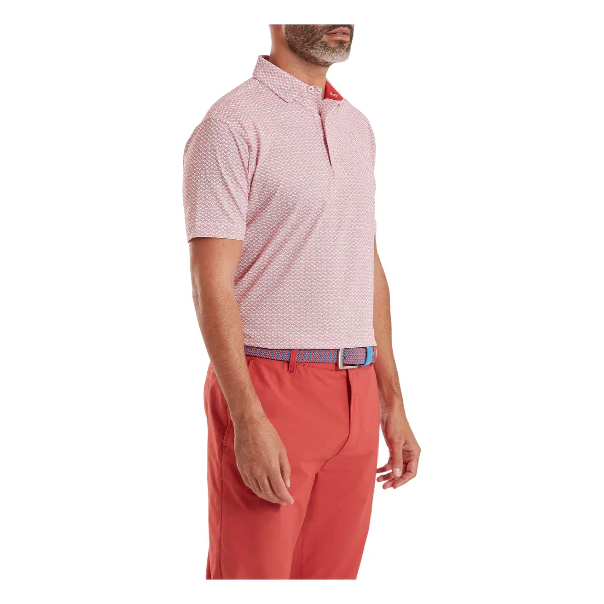 FootJoy Scallop Geo Pique Golf Polo Shirt 39238 - Image 3