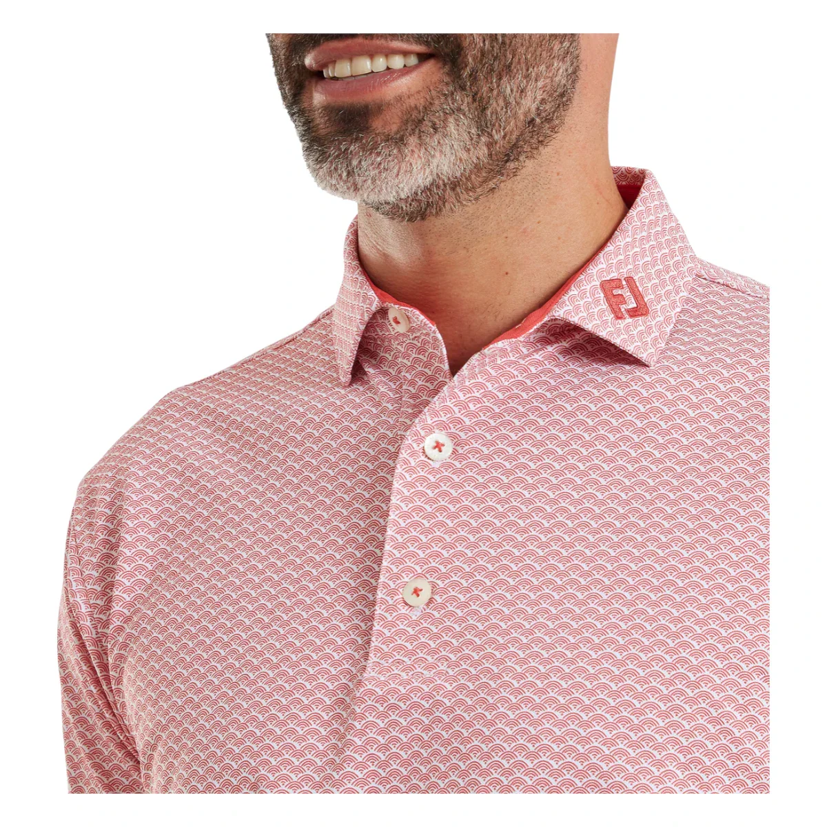 FootJoy Scallop Geo Pique Golf Polo Shirt 39238 - Image 5