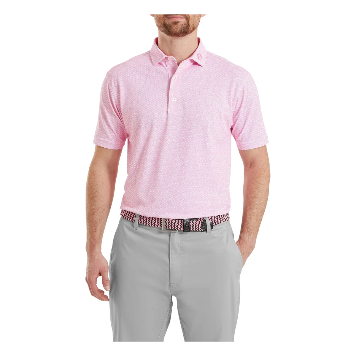 FootJoy Scallop Geo Pique Golf Polo Shirt 39240 - Image 3