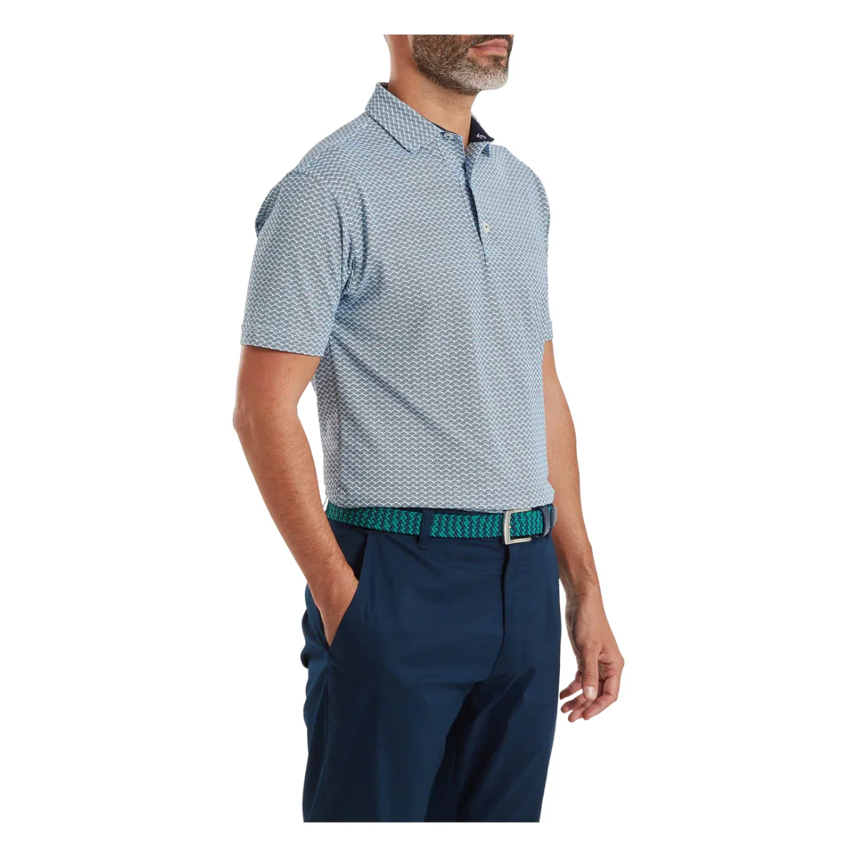FootJoy Scallop Geo Pique Golf Polo Shirt 39241 - Image 3