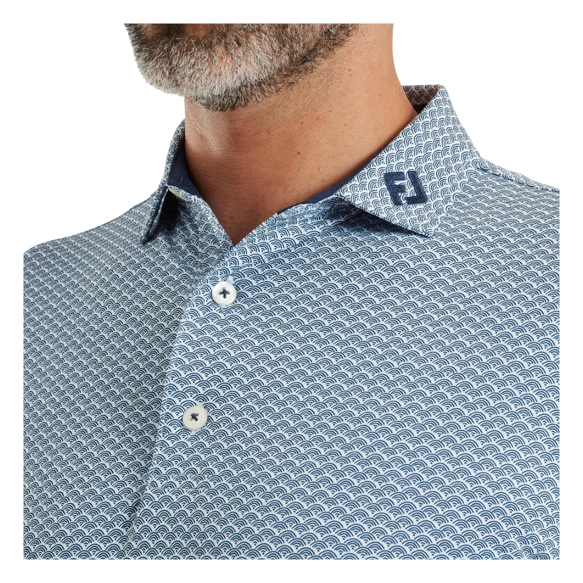 FootJoy Scallop Geo Pique Golf Polo Shirt 39241 - Image 5