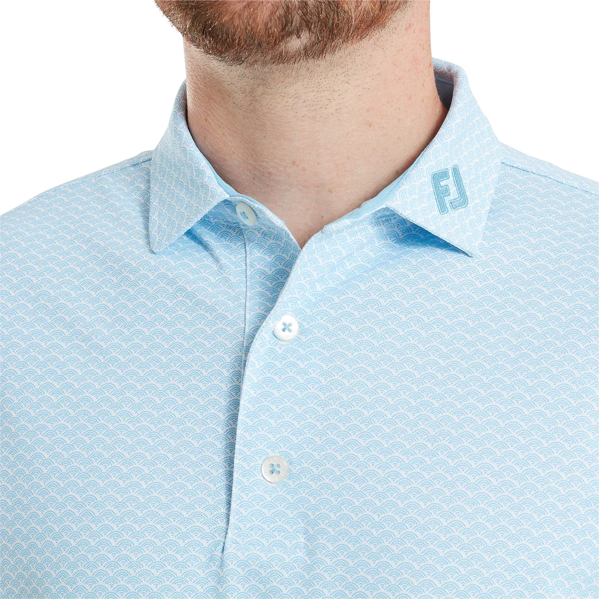 FootJoy Scallop Geo Pique Golf Polo Shirt 39239 - Image 4