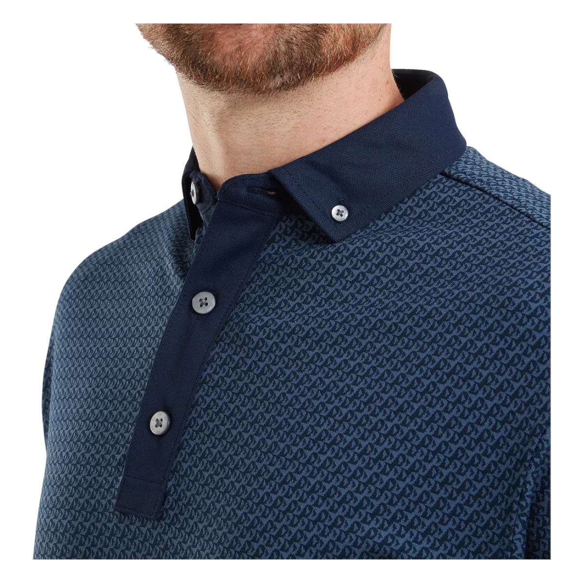 FootJoy Star Geo Jacquard Golf Polo Shirt 39259 - Image 5