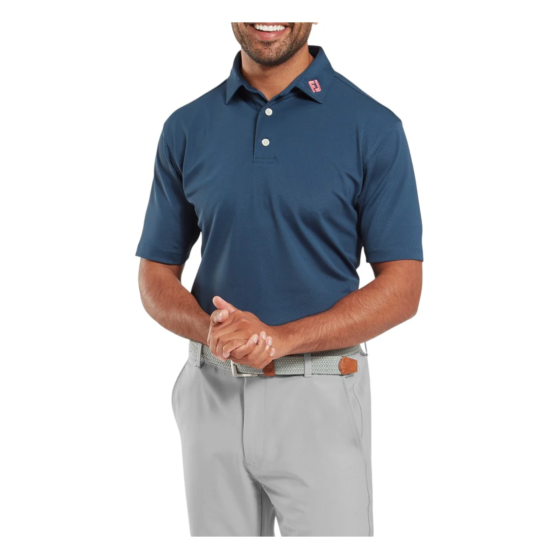 FootJoy Stretch Pique Solid Golf Polo Shirt 34077 - Image 3