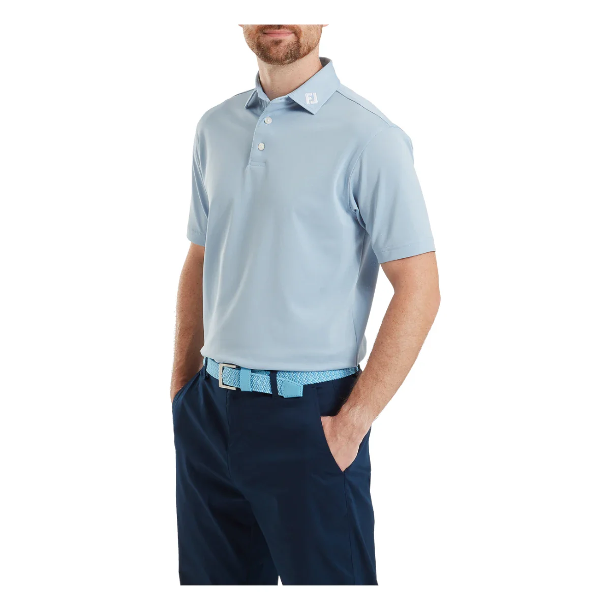 FootJoy Stretch Pique Solid Golf Polo Shirt 39341 - Image 2