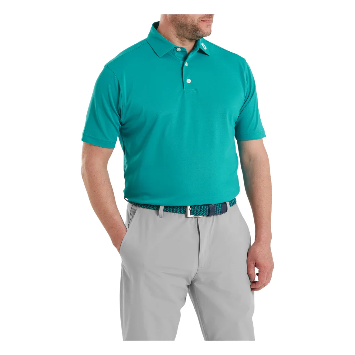 FootJoy Stretch Pique Solid Golf Polo Shirt 39342 - Image 2