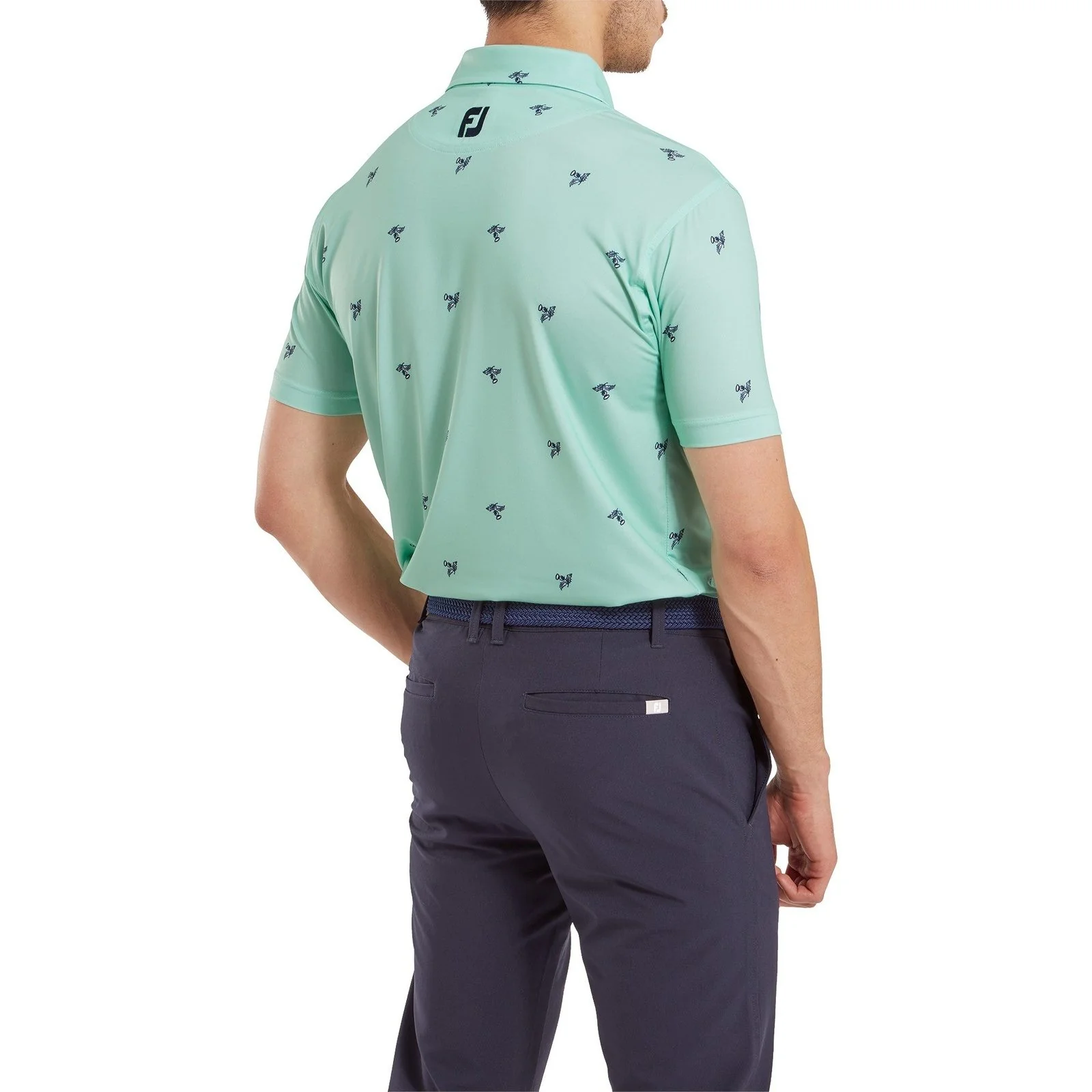 FootJoy Thistle Print Lisle Golf Polo Shirt 80888 - Image 5