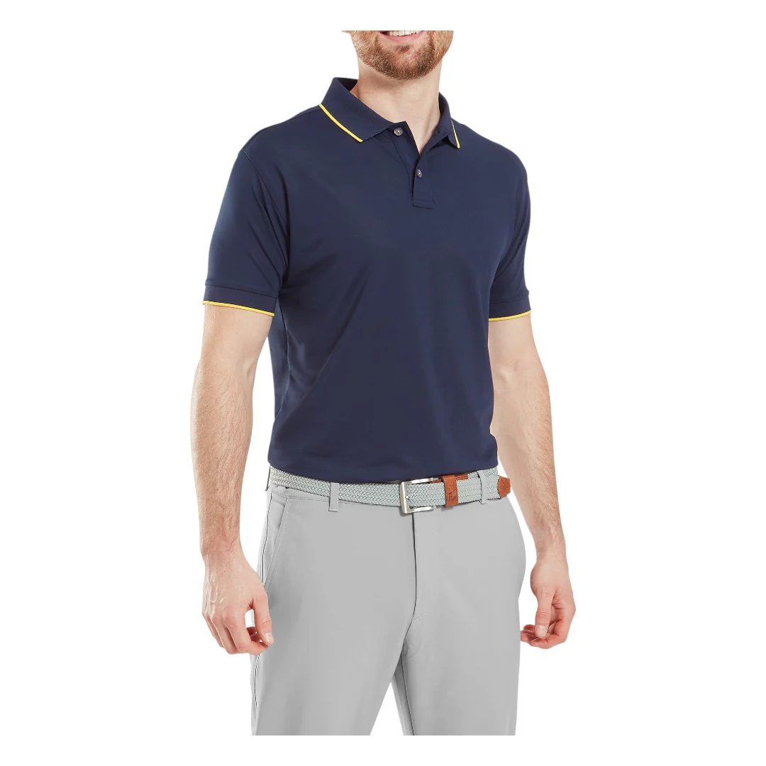 FootJoy Tipped Pique Golf Polo Shirt 34073 - Image 2
