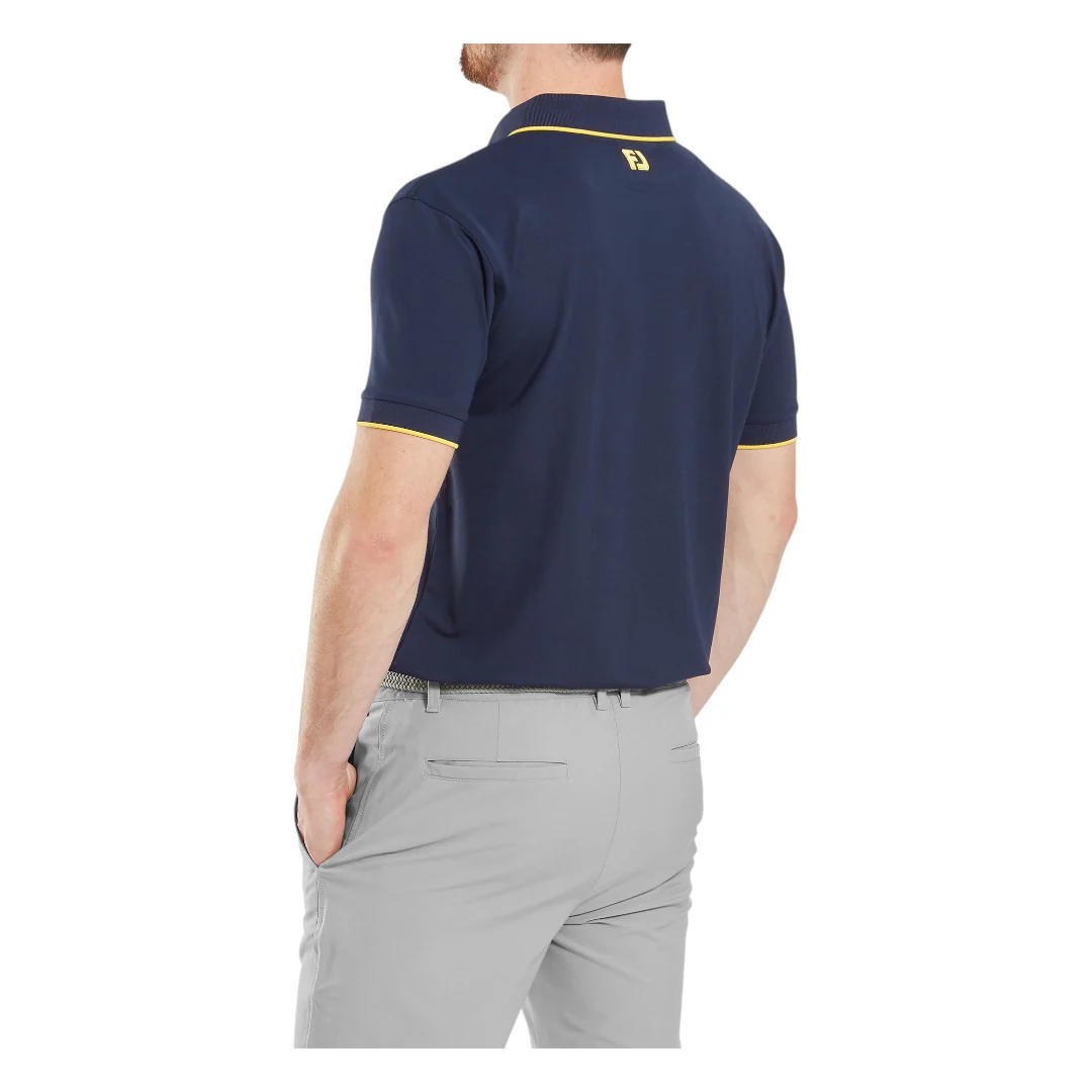FootJoy Tipped Pique Golf Polo Shirt 34073 - Image 3