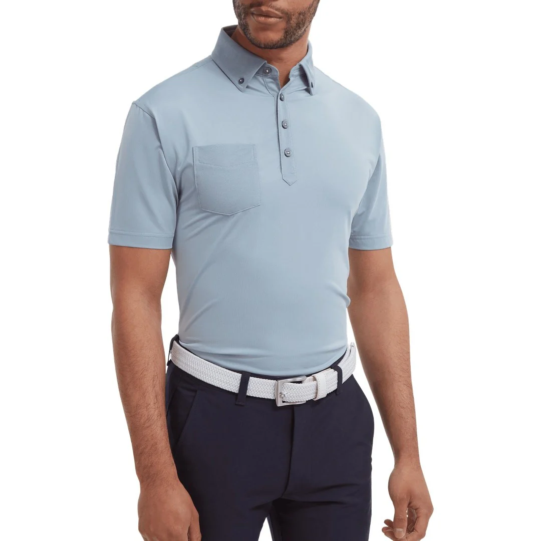 FootJoy Tonal Trim with Pocket Golf Shirt 88379 - Image 3