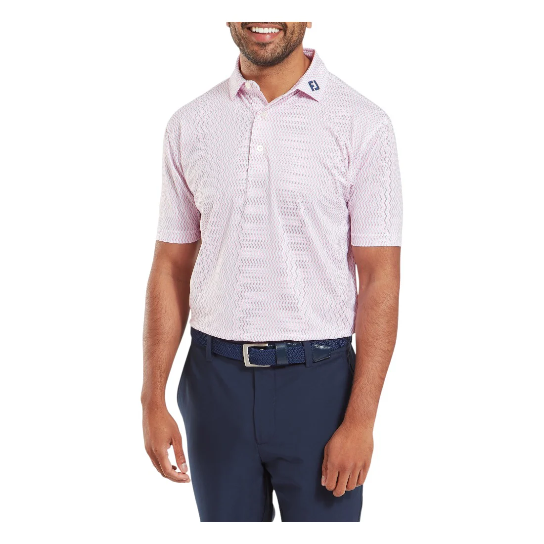 FootJoy Wiggle Print Lisle Golf Polo Shirt 33999 - Image 3