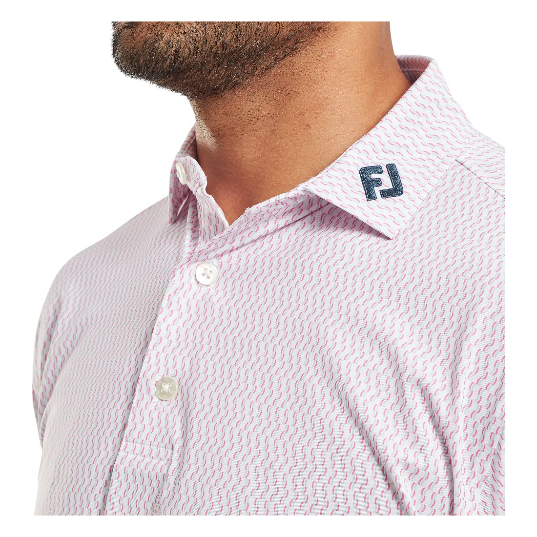 FootJoy Wiggle Print Lisle Golf Polo Shirt 33999 - Image 5