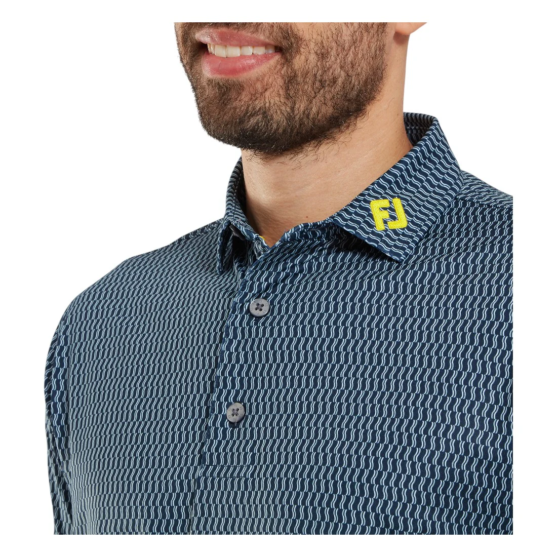 FootJoy Wiggle Print Lisle Golf Polo Shirt 34000 - Image 5