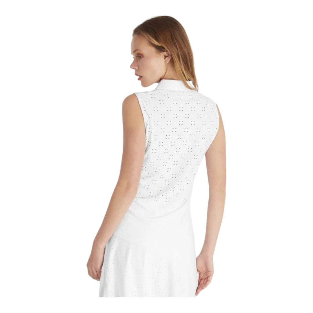 Green Lamb Ladies Naja Broderie Anglaise S/L Golf Shirt SG24015 - Image 3