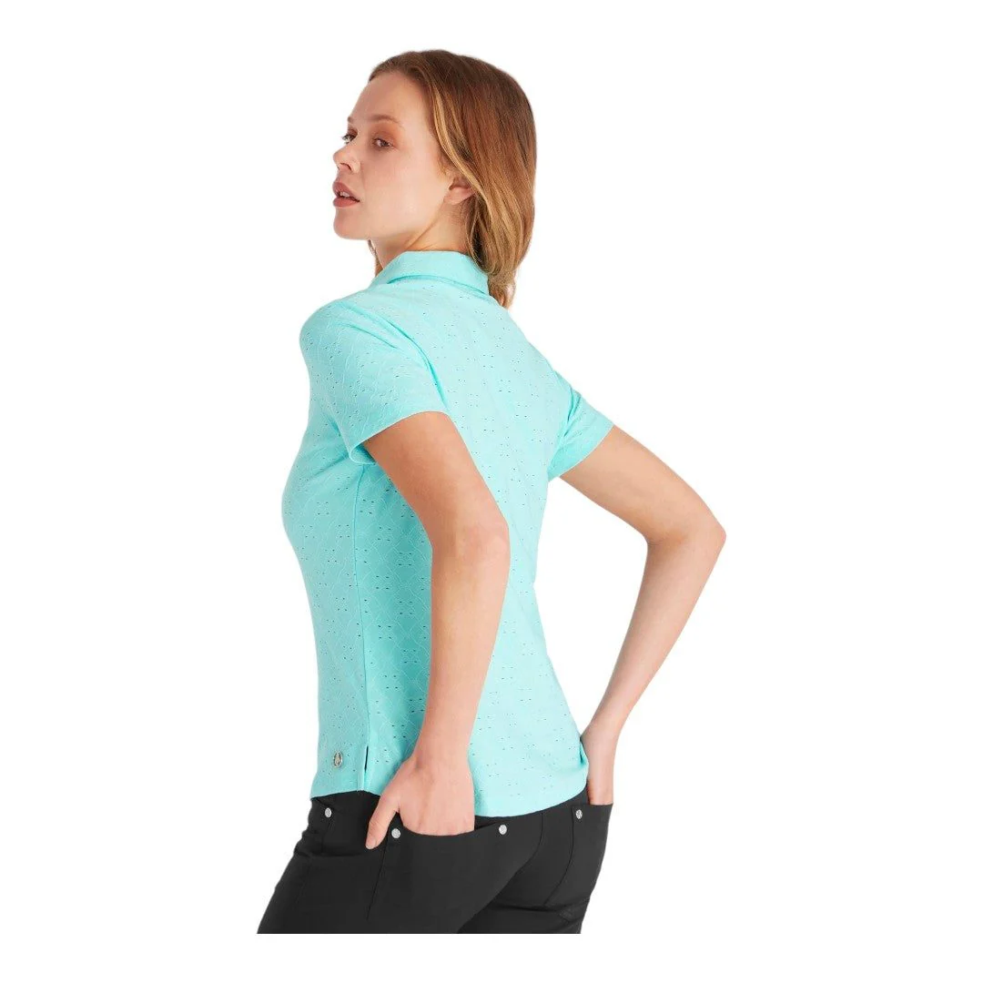 Green Lamb Ladies Naja Broderie Anglaise Golf Polo Shirt SG24014 - Image 4