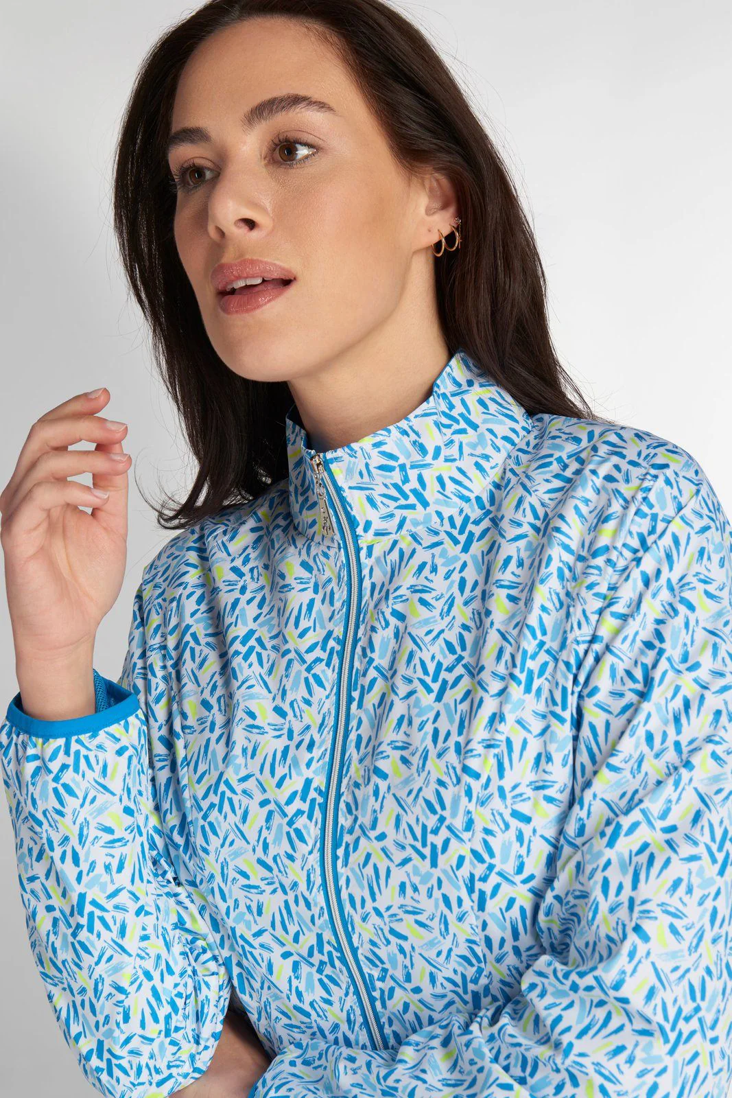 Green Lamb Ladies Keela Printed Golf Windbreaker SG22931 - Image 4