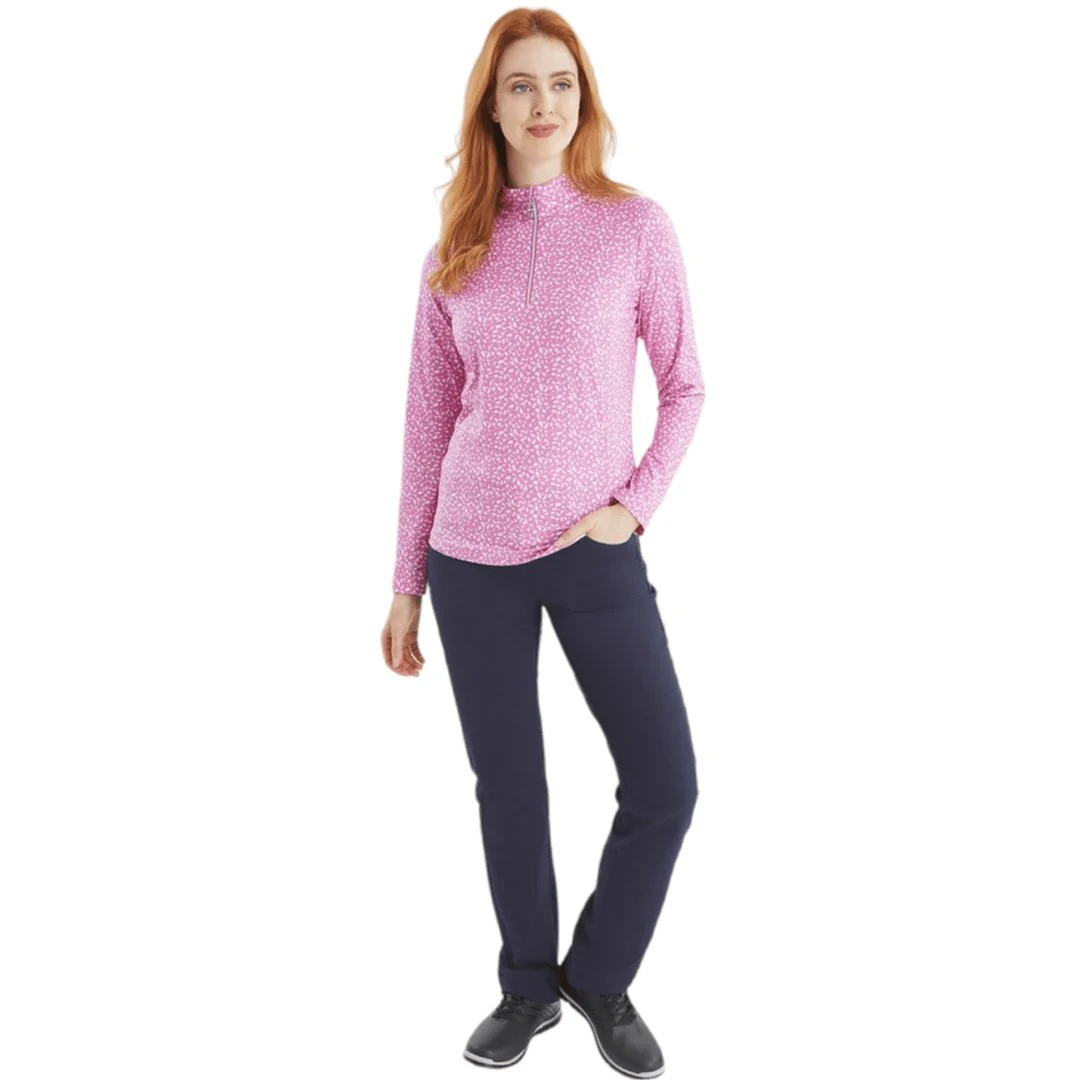 Green Lamb Ladies Keva Printed Zip Golf Top AG23984 - Image 7
