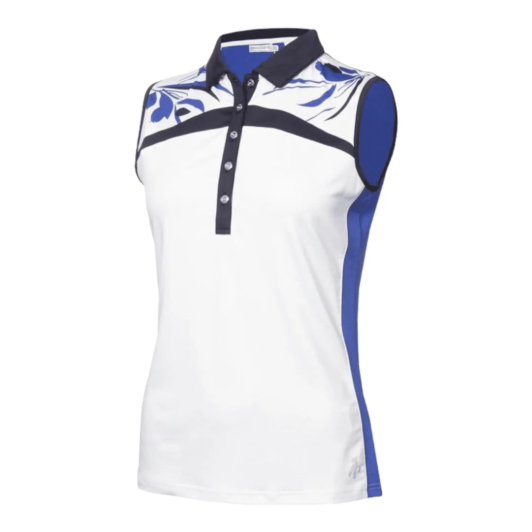 Green Lamb Ladies Mariah Placement Print S/L Golf Polo Shirt SG23962 - Image 5