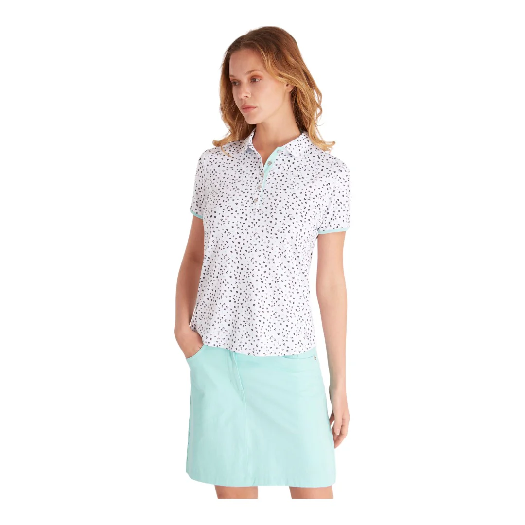 Green Lamb Ladies Naomi Printed Golf Polo Shirt SG24012 - Image 3