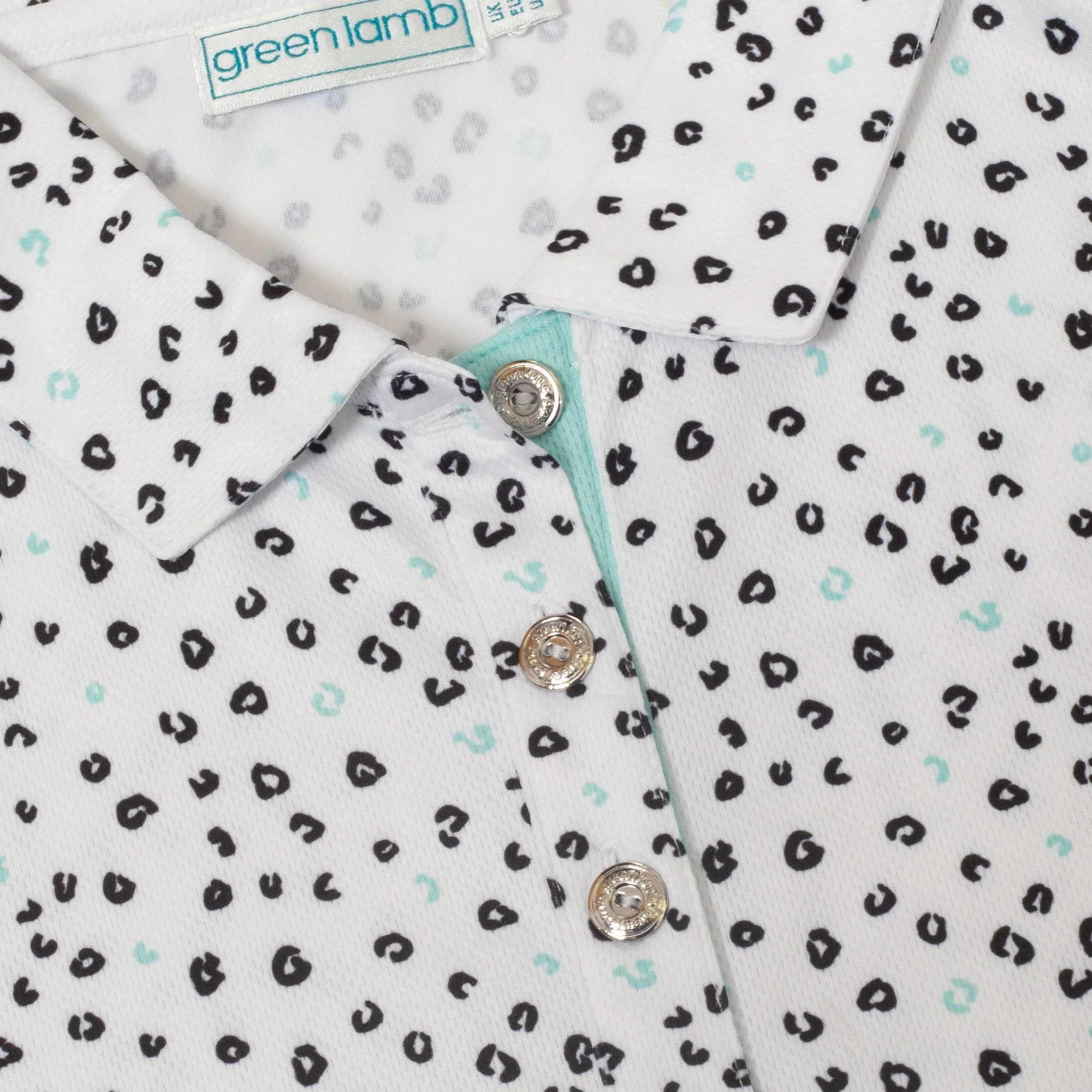 Green Lamb Ladies Naomi Printed Golf Polo Shirt SG24012 - Image 4