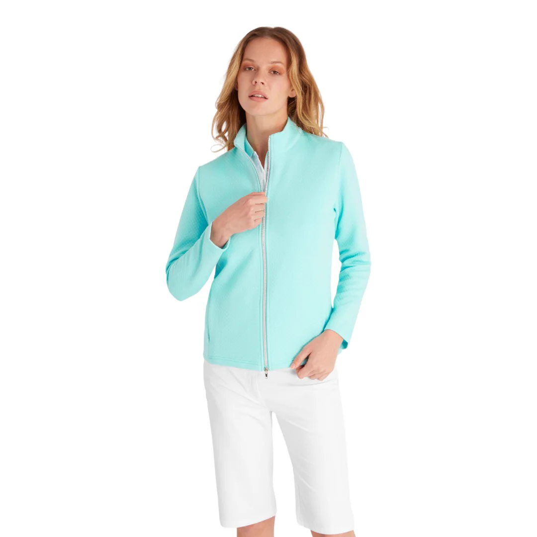 Green Lamb Ladies Nina Jaquard Quilted Golf Jacket SG24025 - Image 3