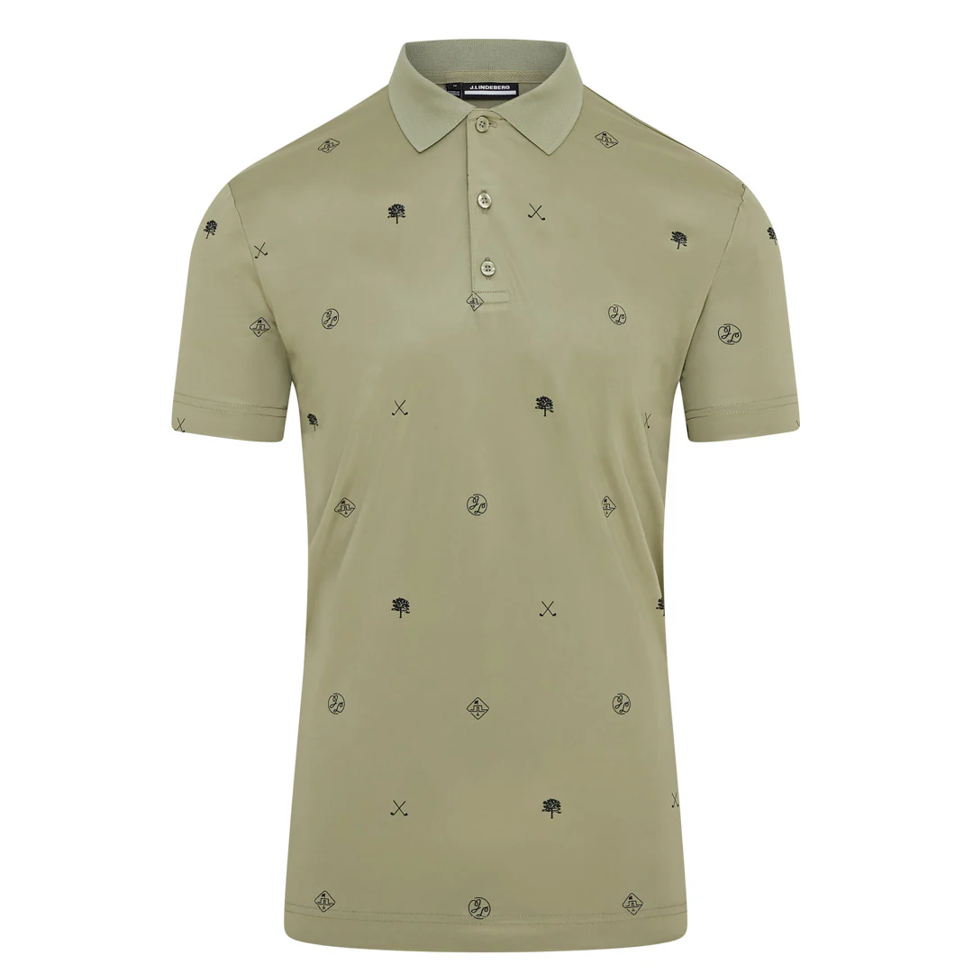 J. Lindeberg Club House Motif Golf Polo Shirt GMJT11992
