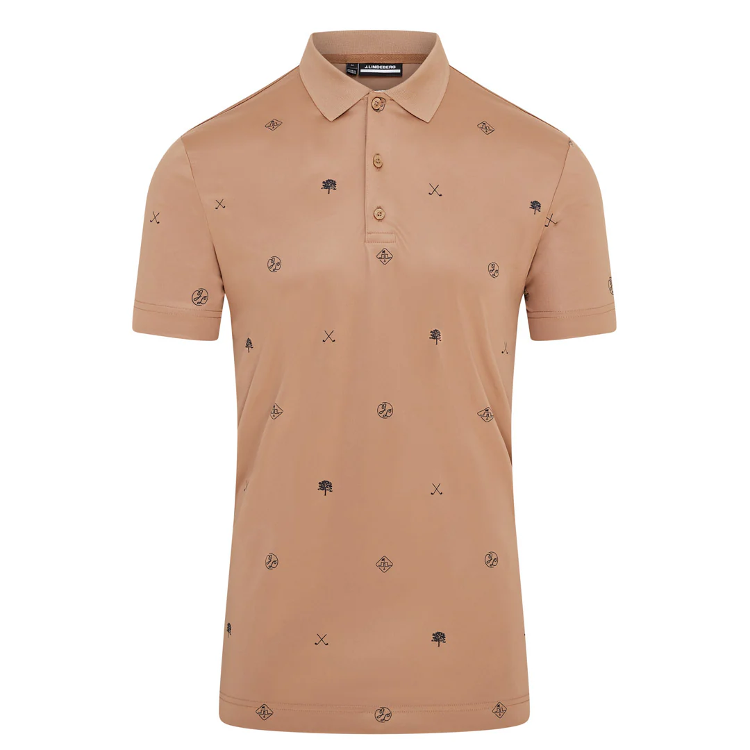 J. Lindeberg Club House Motif Golf Polo Shirt GMJT11992