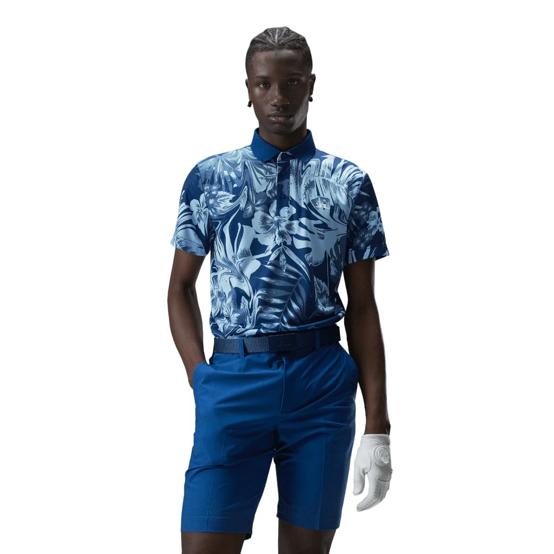 J.Lindeberg Martin Print Golf Polo Shirt GMJT07413