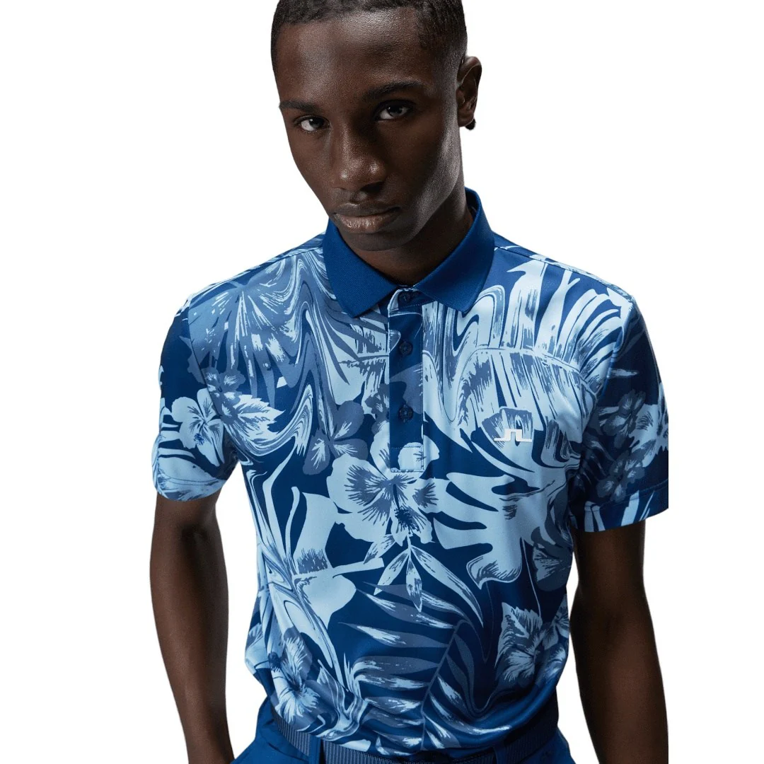 J.Lindeberg Martin Print Golf Polo Shirt GMJT07413 - Image 4