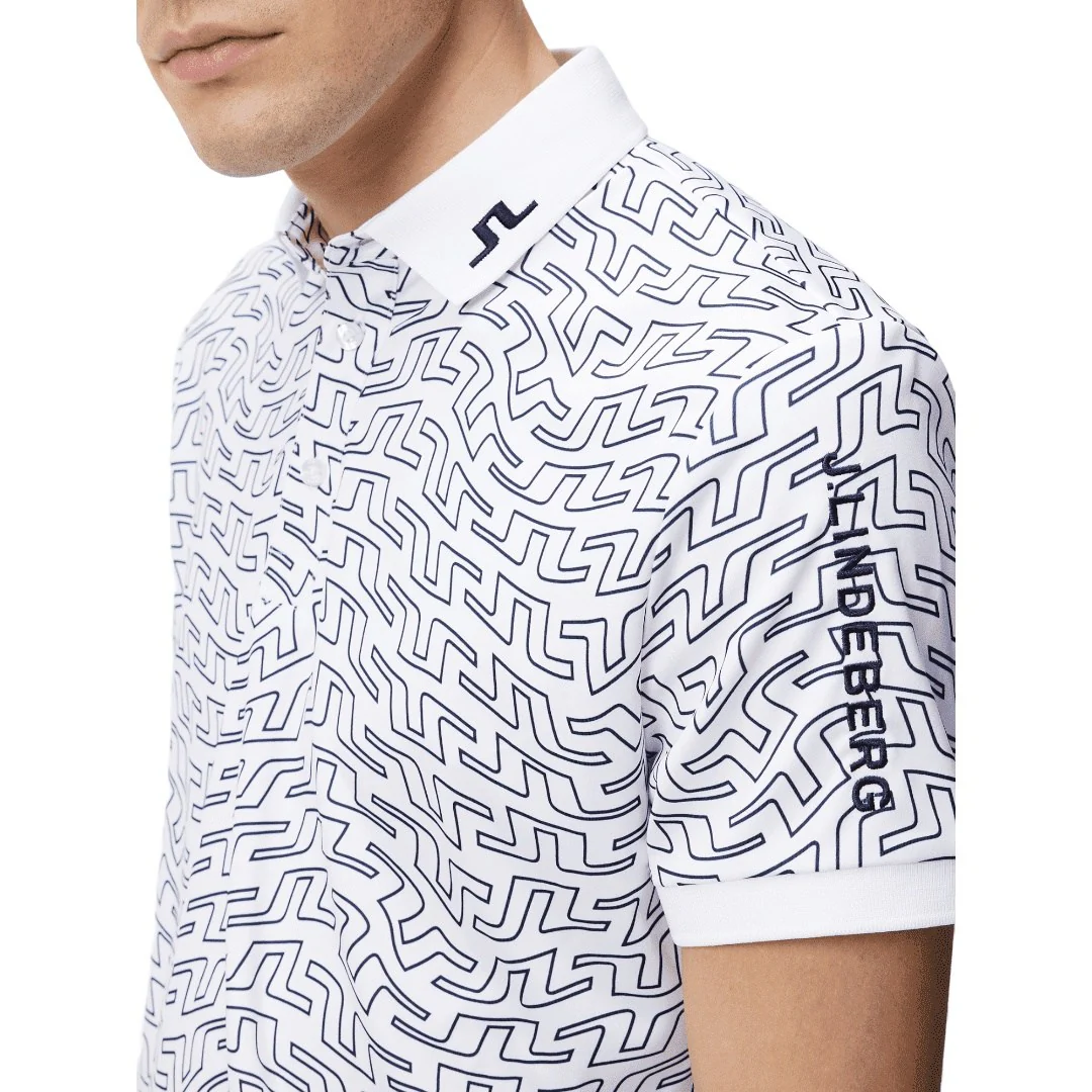 J. Lindeberg Tour Tech Print Golf Polo Shirt GMJT07644 - Image 4