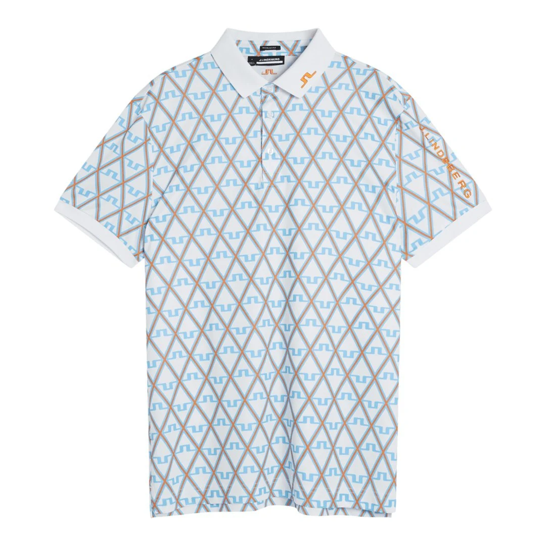J. Lindeberg Tour Tech Print Golf Polo Shirt GMJT08576 - Image 2