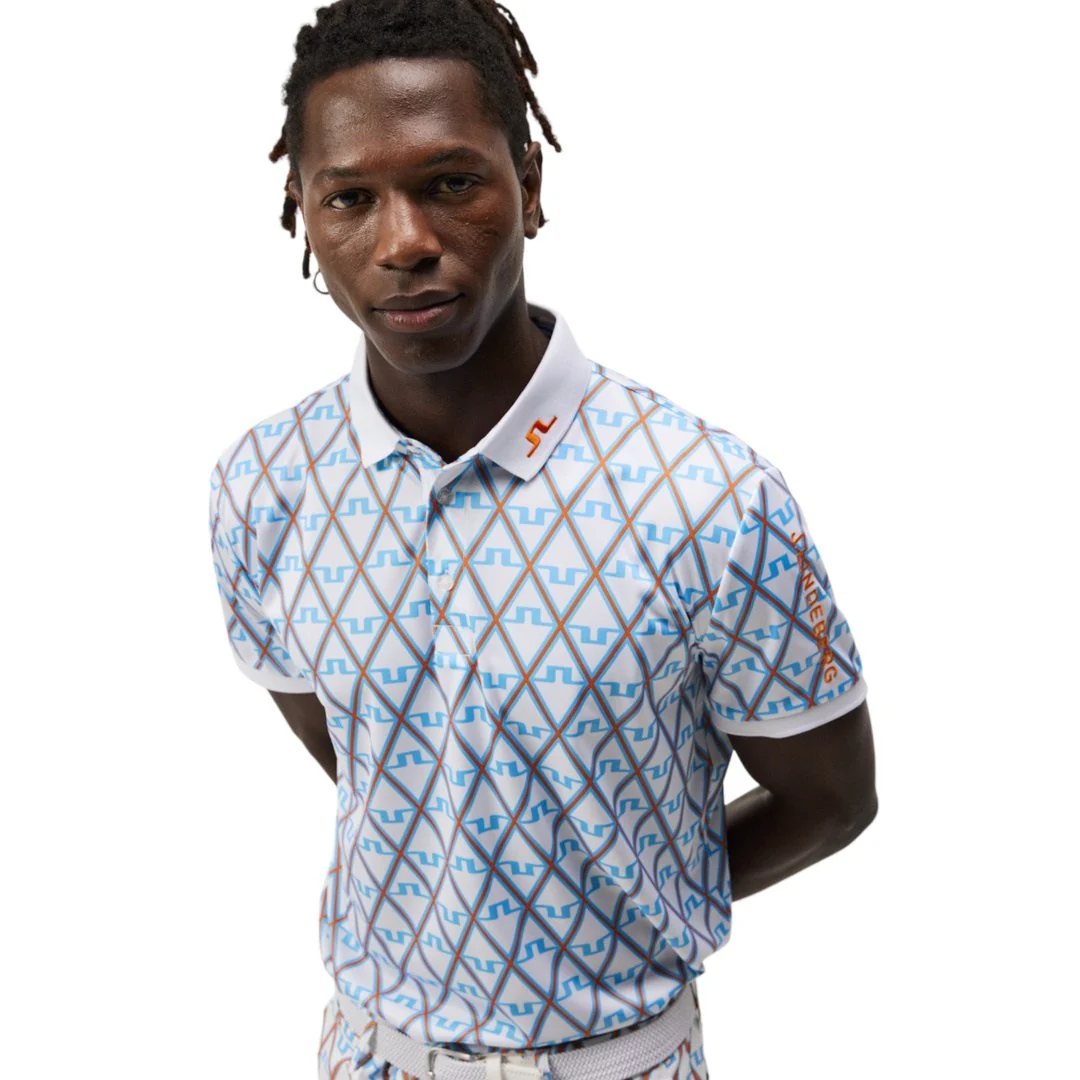 J. Lindeberg Tour Tech Print Golf Polo Shirt GMJT08576 - Image 5