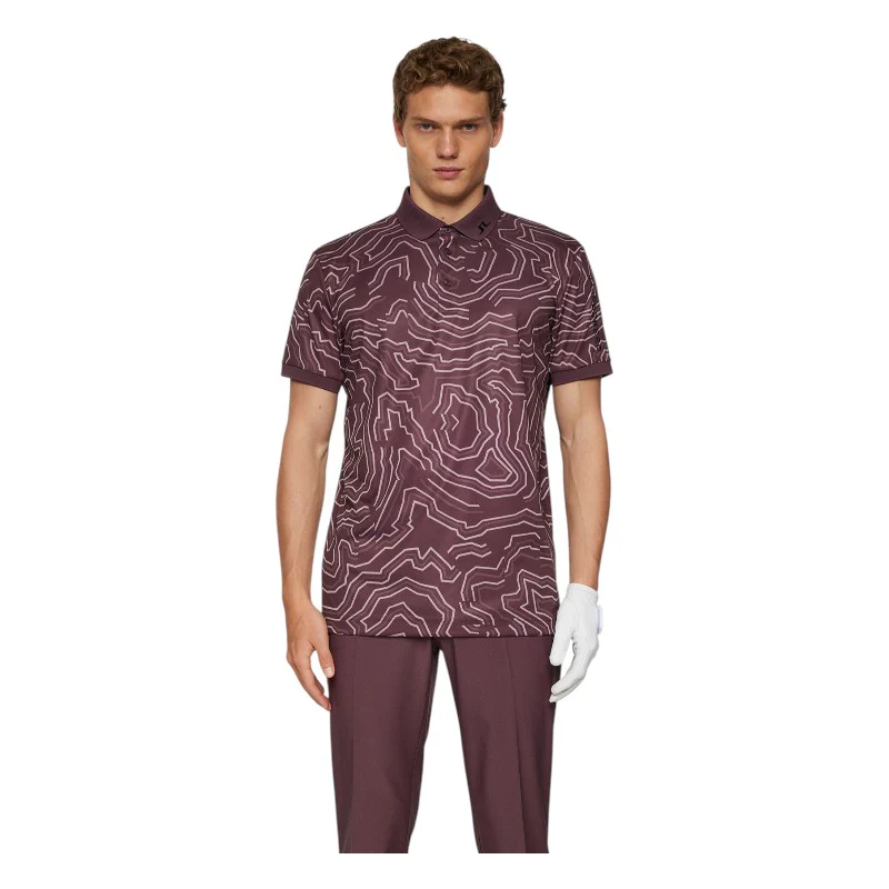 J.Lindeberg Tour Tech Print Golf Polo Shirt GMJT13043 - Image 3