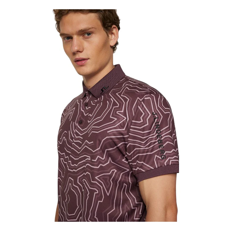 J.Lindeberg Tour Tech Print Golf Polo Shirt GMJT13043 - Image 4