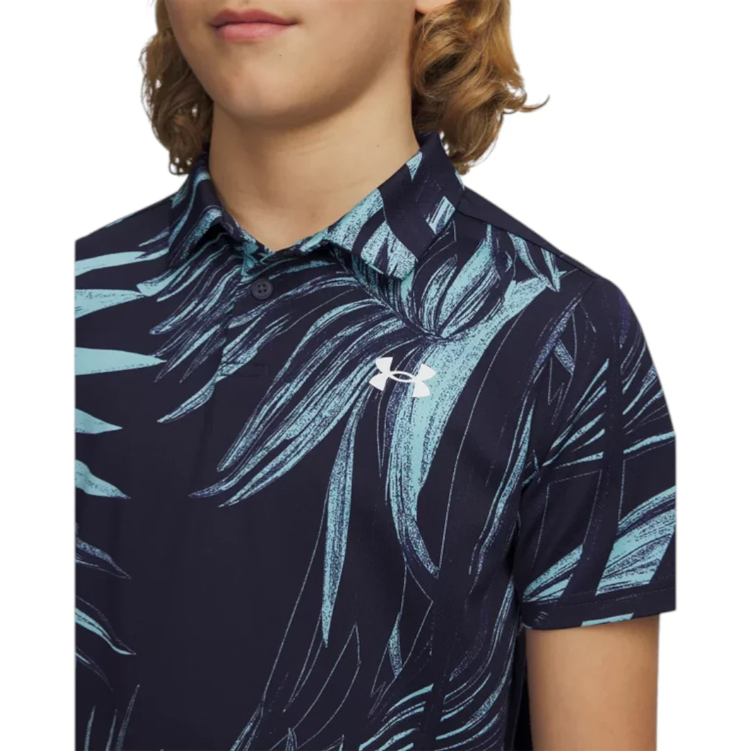 Junior Under Armour Matchplay Printed Golf Polo Shirt 6009817 - Image 5
