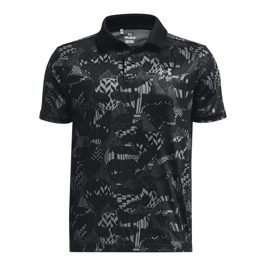 Junior Under Armour Performance Printed Golf Polo Shirt 1377349