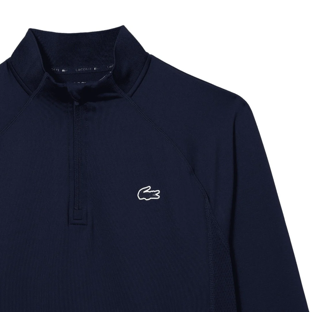 Lacoste Inset Crew Neck 1/4 Zip Golf Midlayer SH5221 - Image 5