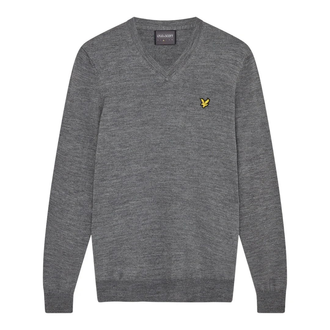 Lyle and Scott V Neck Golf Pullover KN1040 - Image 2