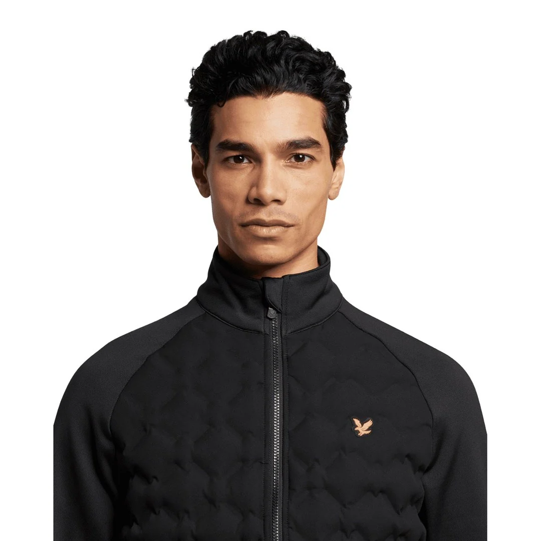 Lyle & Scott Check Quilt Back Fleece Golf Jacket JK1861G - Image 2