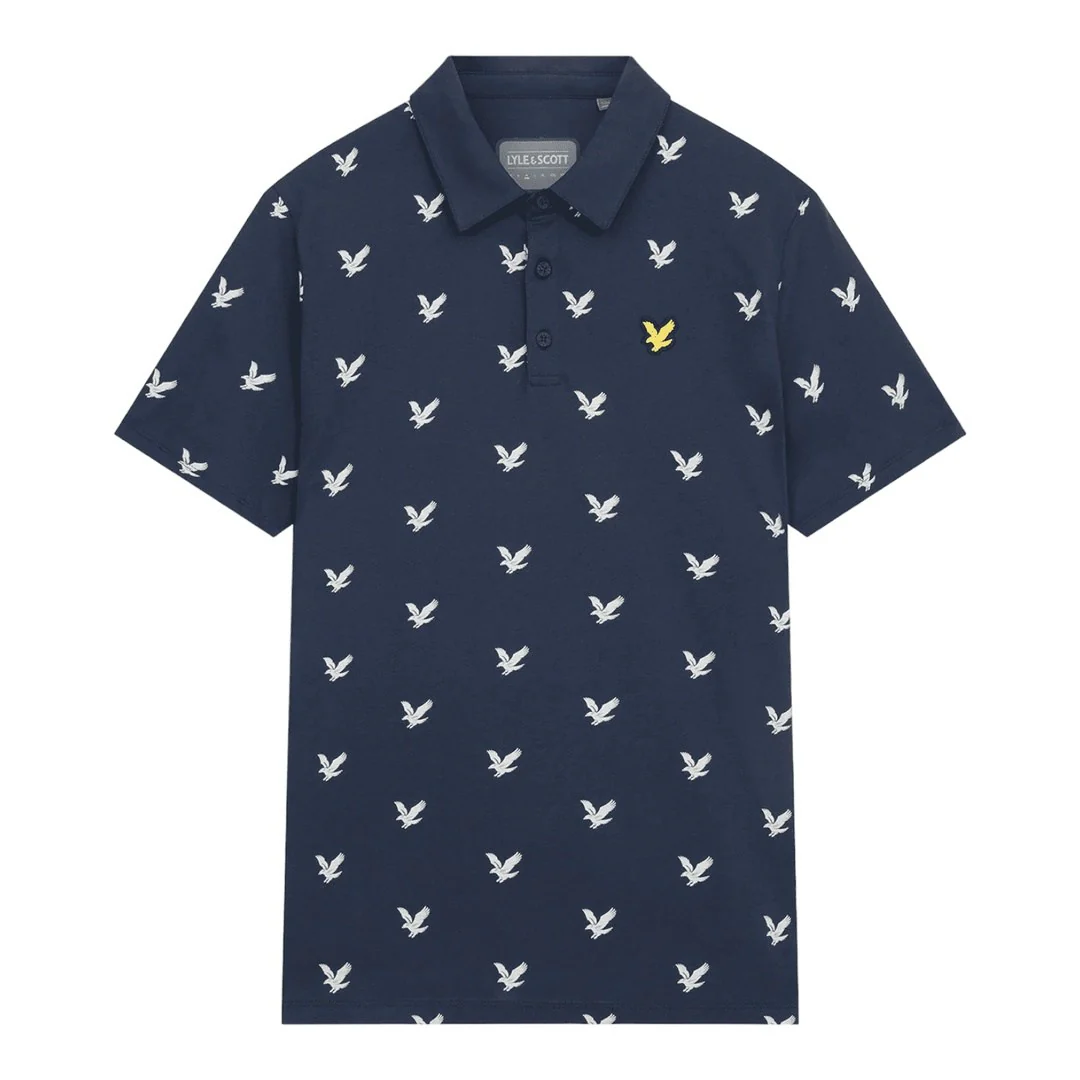 Lyle & Scott Eagle Print Polo Shirt SP1563 - Image 2