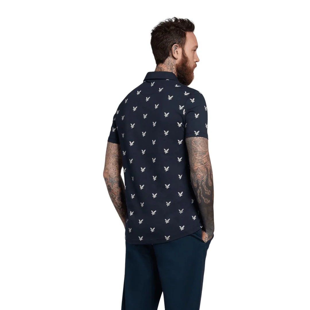 Lyle & Scott Eagle Print Polo Shirt SP1563 - Image 4