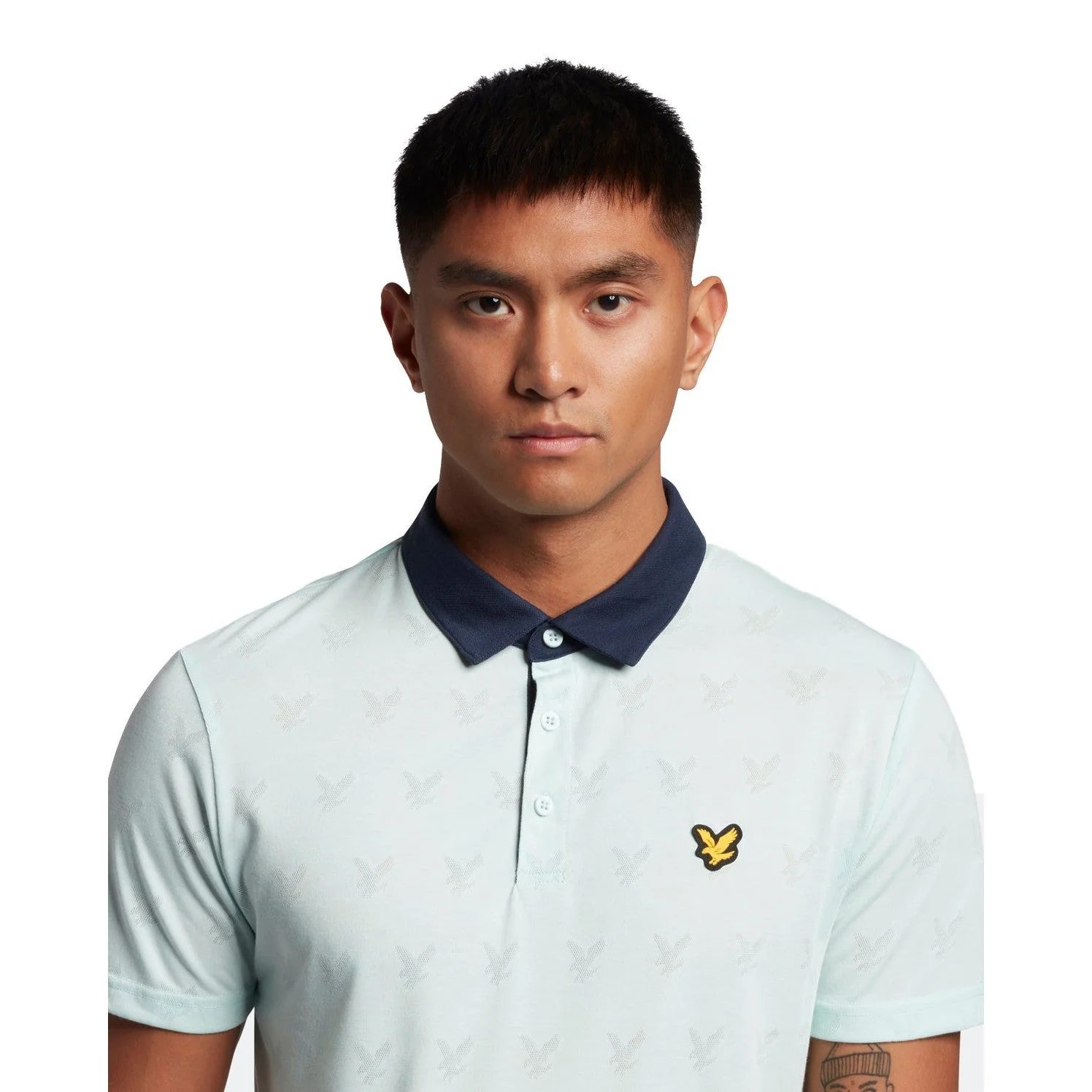 Lyle & Scott Jacquard Golf Polo Shirt SP1562G - Image 3