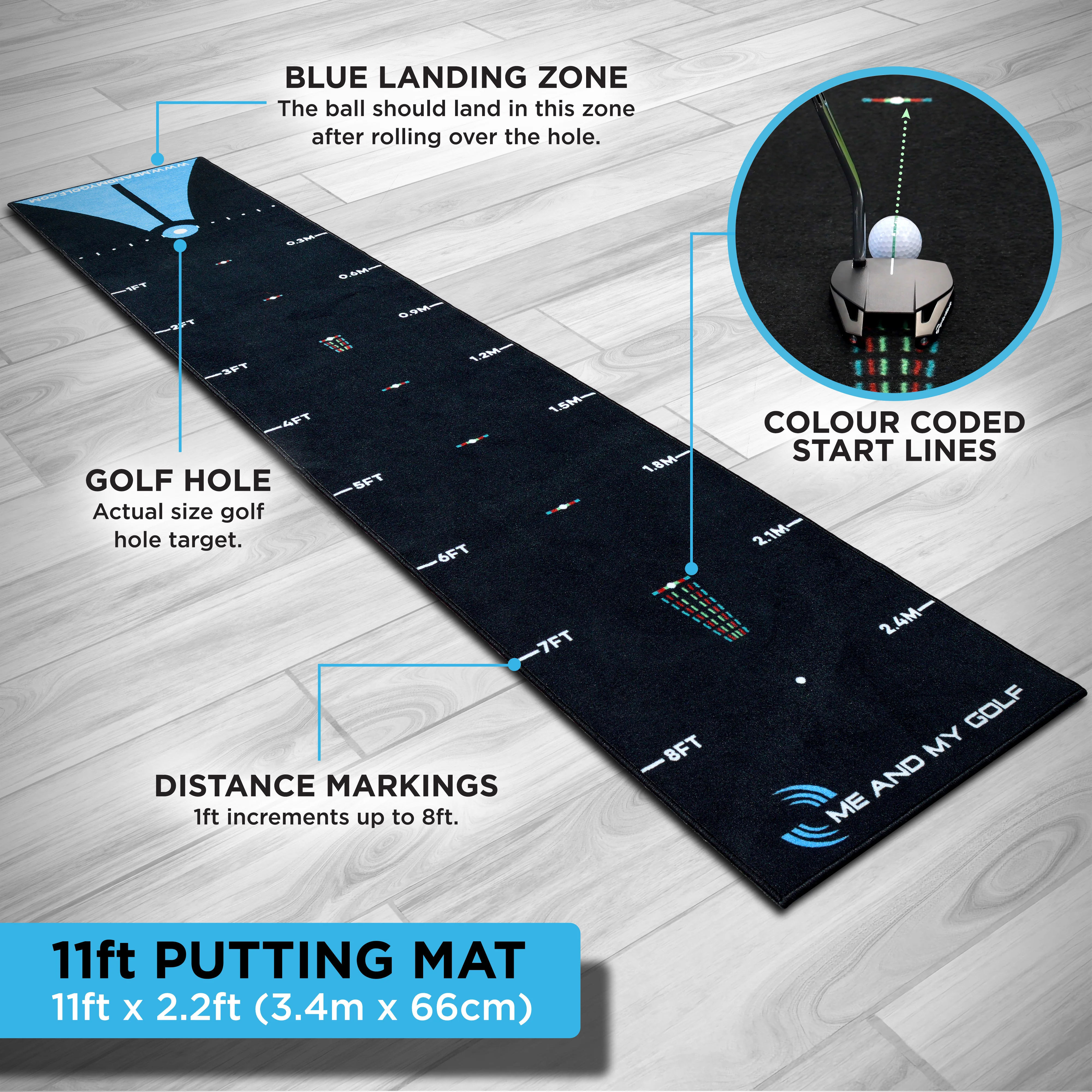 Me and My Golf Breaking Ball 11ft Putting Mat - Image 5