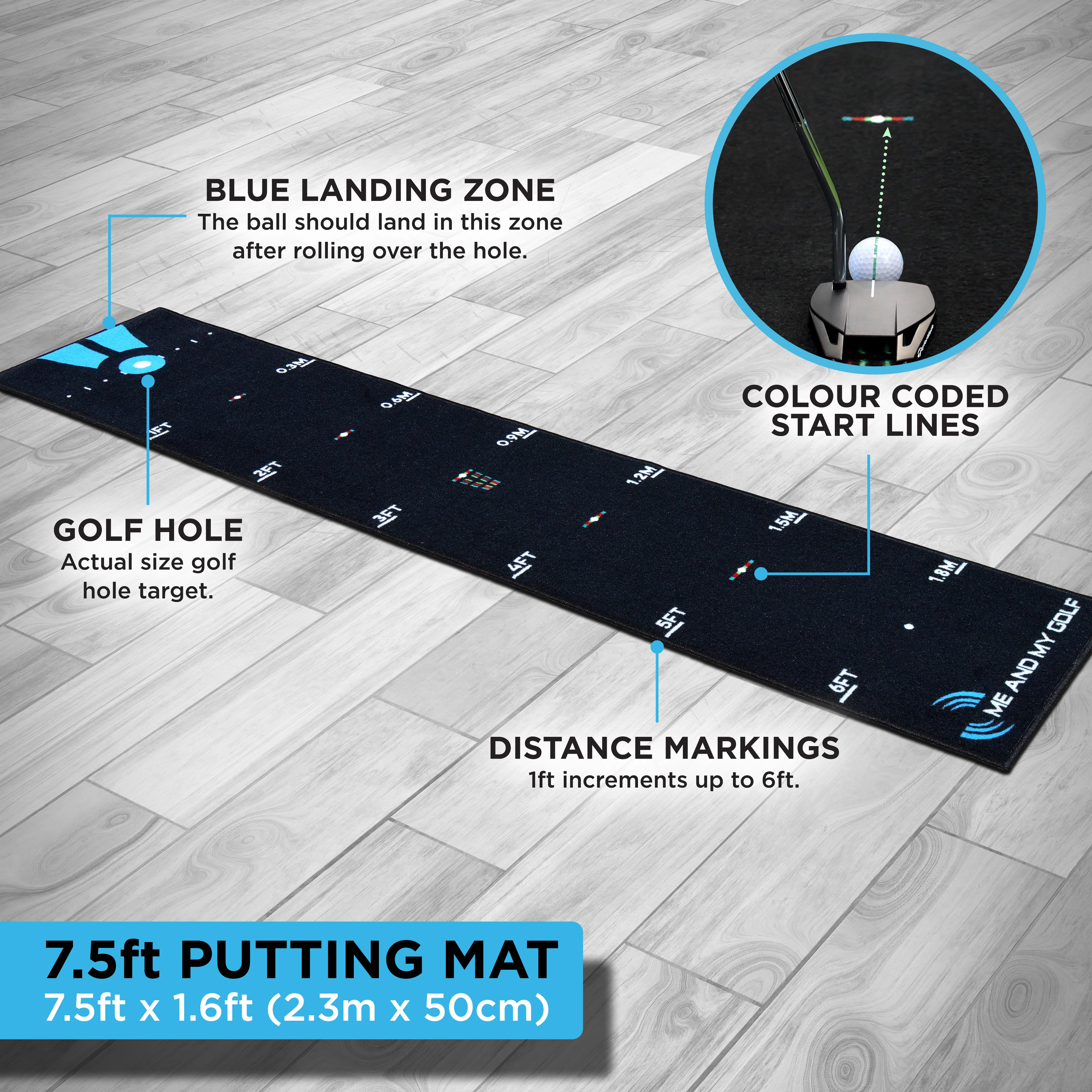 Me and My Golf Breaking Ball 7.5ft Putting Mat - Image 2