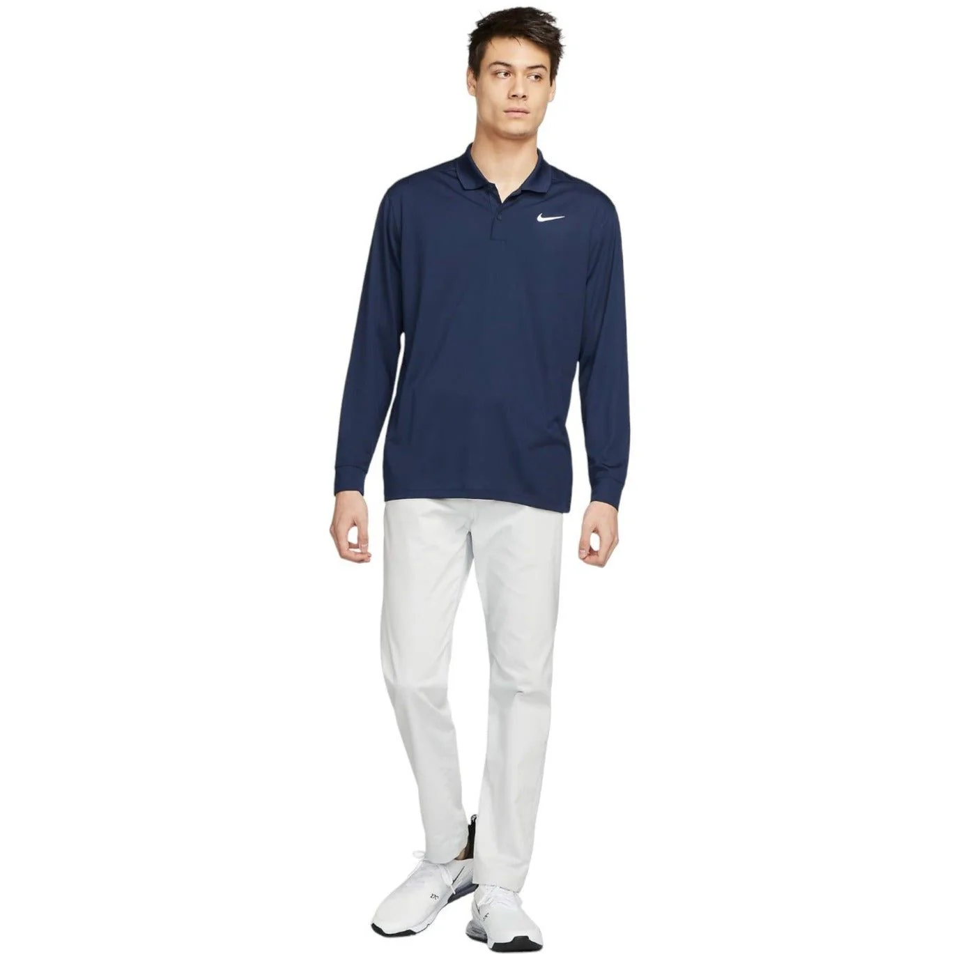 Nike Dri-Fit Victory Solid LS Golf Polo Shirt DN2344 - Image 4