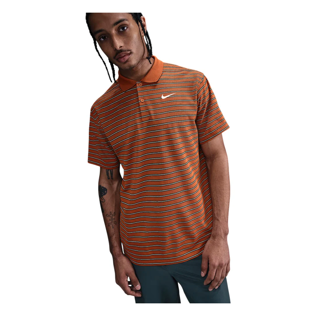 Nike Dri-Fit Victory Stripe Golf Shirt DH0829 - Image 2
